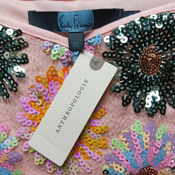 Anthropologie Eva Franco Fleurelle Sequined Tank - Picture 7 of 12